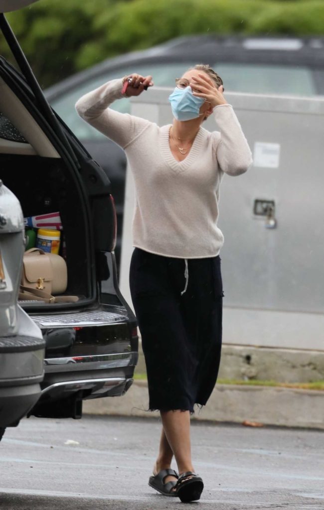 Scarlett Johansson in a Protective Mask