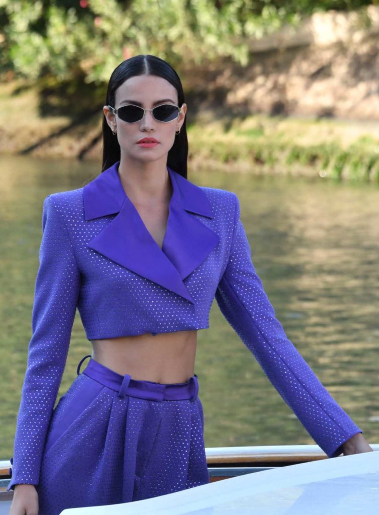 Sofia Resing in a Purple Suit