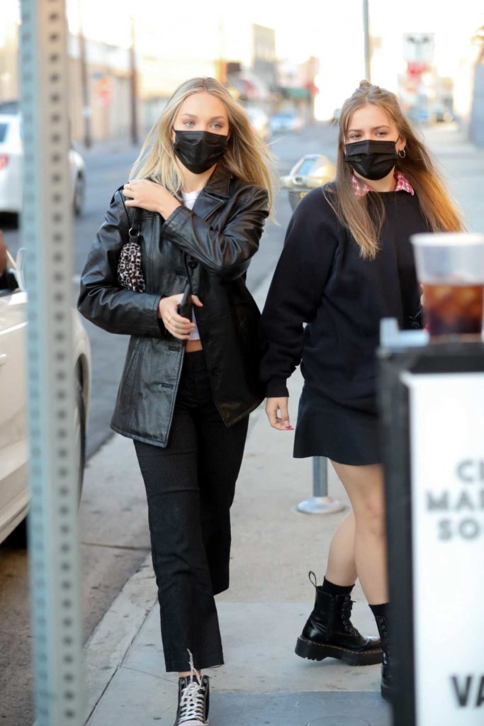 Maddie Ziegler in a Black Protective Mask
