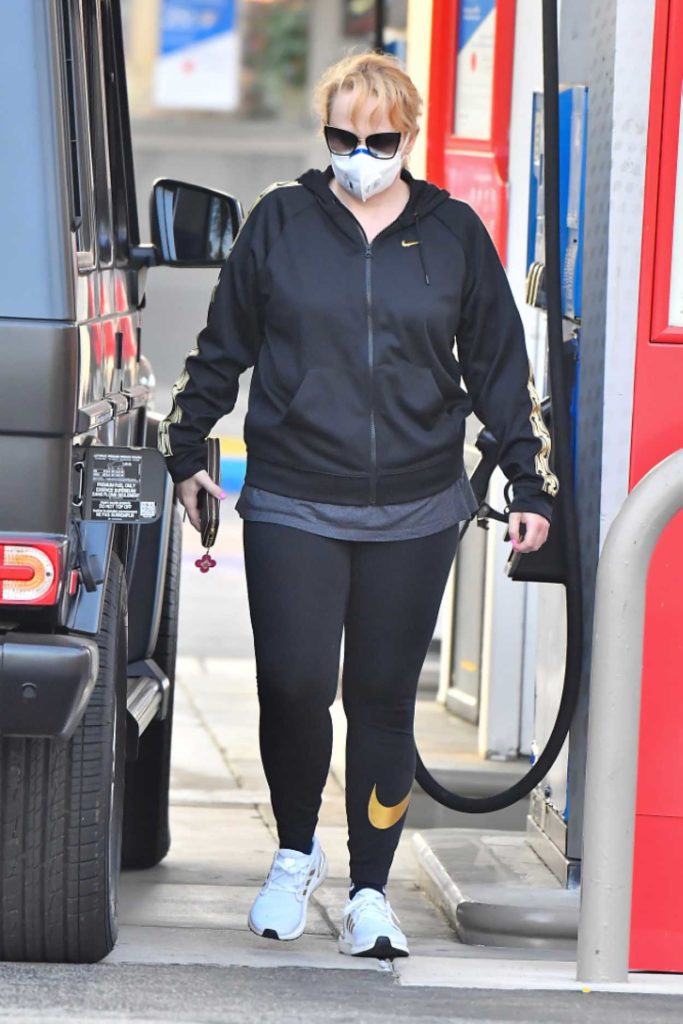 Rebel Wilson in a Protective Mask