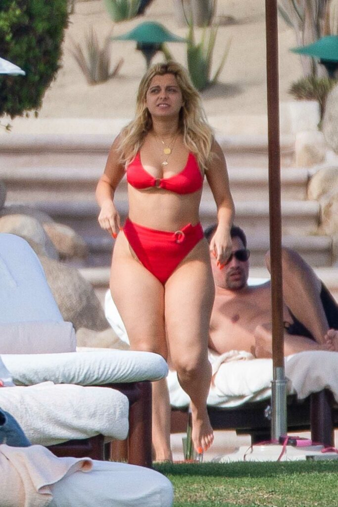 Bebe Rexha in a Red Bikini