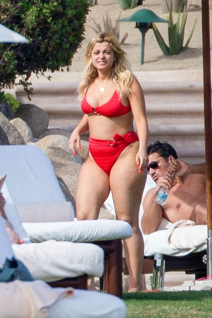 Bebe Rexha in a Red Bikini