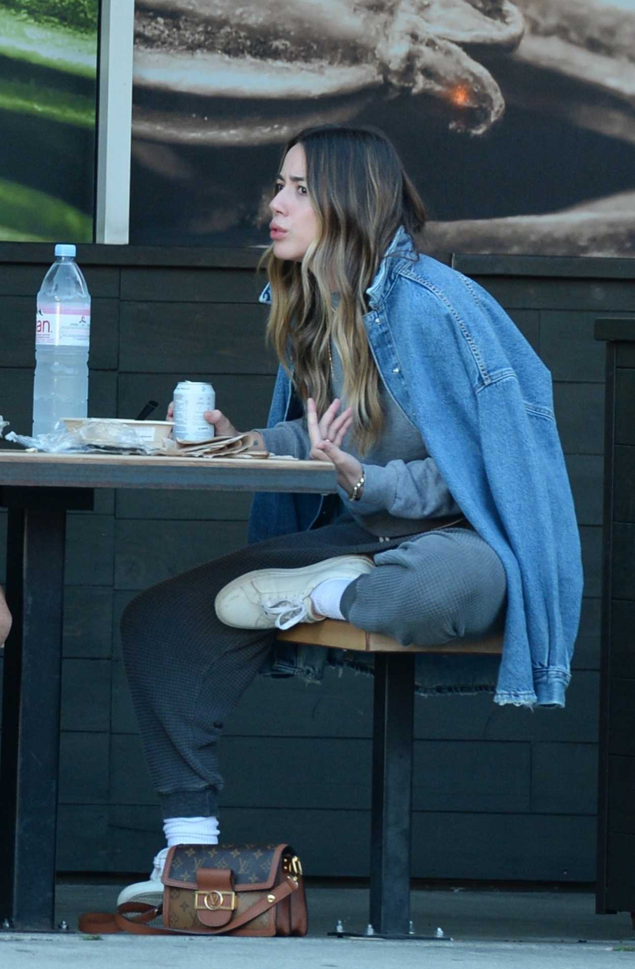 Chloe Bennet in a Blue Denim Jacket Grabs Lunch at Erewhon in Los ...
