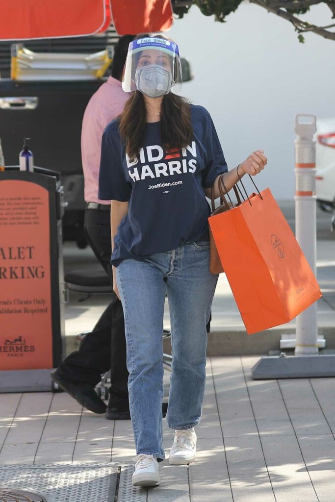 Emmy Rossum in a White Sneakers