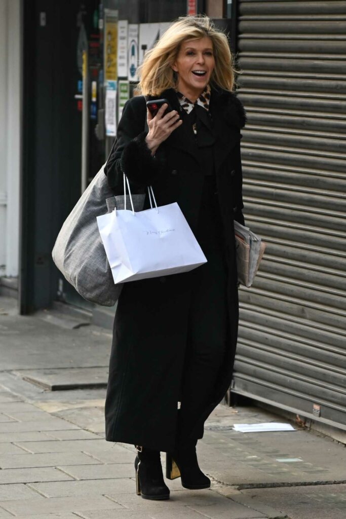 Kate Garraway in a Black Coat