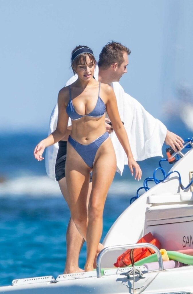 Olivia Culpo in a Blue Bikini