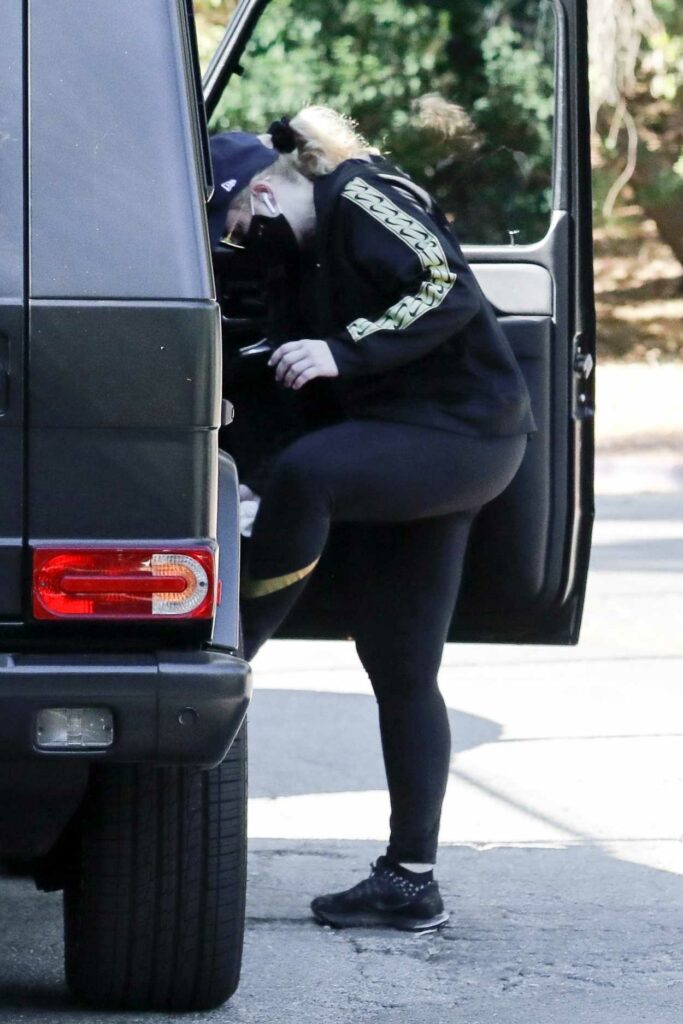 Rebel Wilson in a Black Outfit