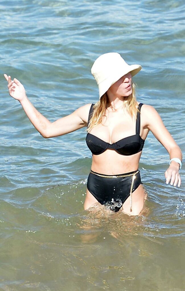 Sydney Sweeney in a Black Bikini