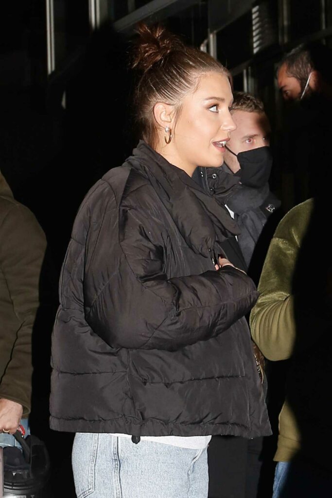 Adele Exarchopoulos in a Black Puffer Jacket