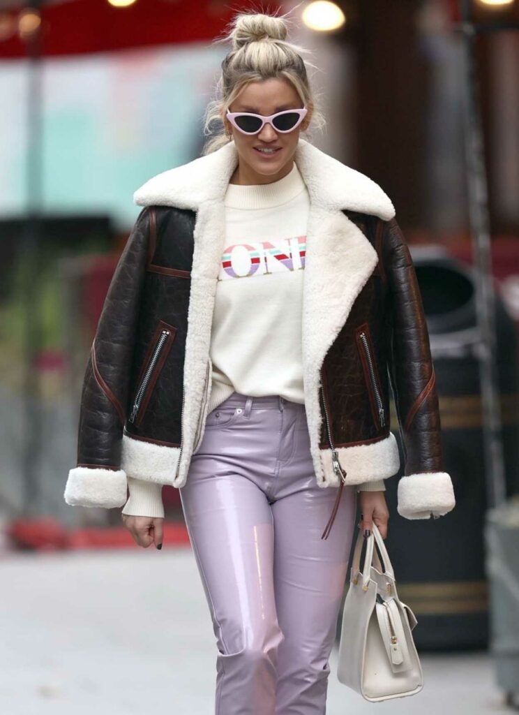 Ashley Roberts in a Purple Pants