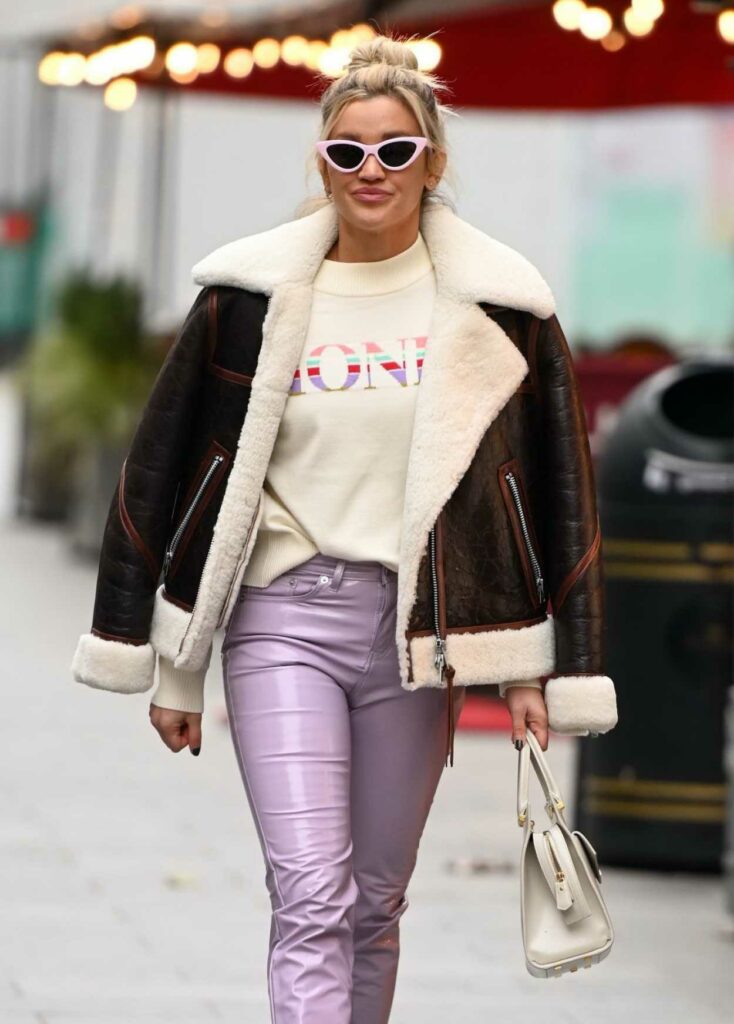 Ashley Roberts in a Purple Pants