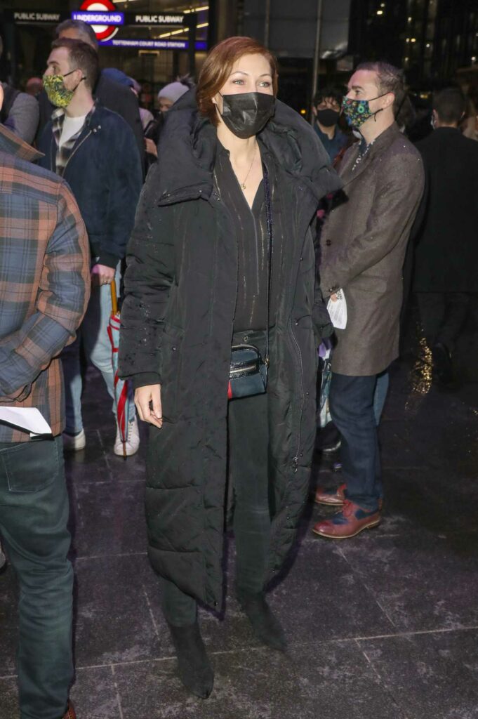 Emma Willis in a Black Puffer Coat