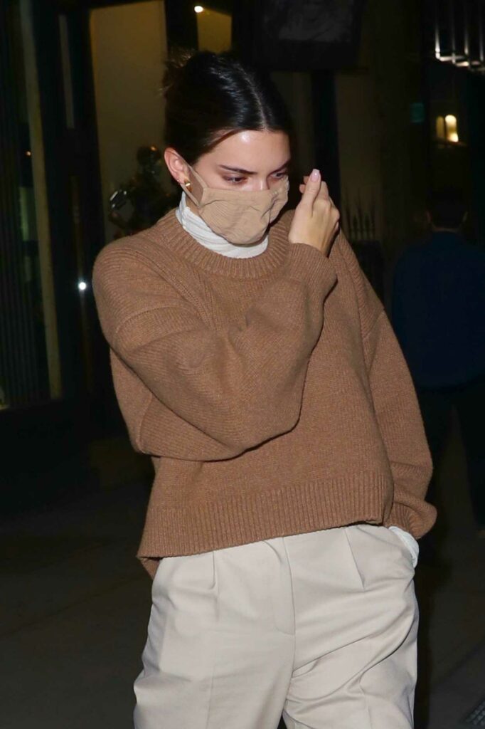 The 25-year-old model Kendall Jenner in a white pants was seen out in New York City.