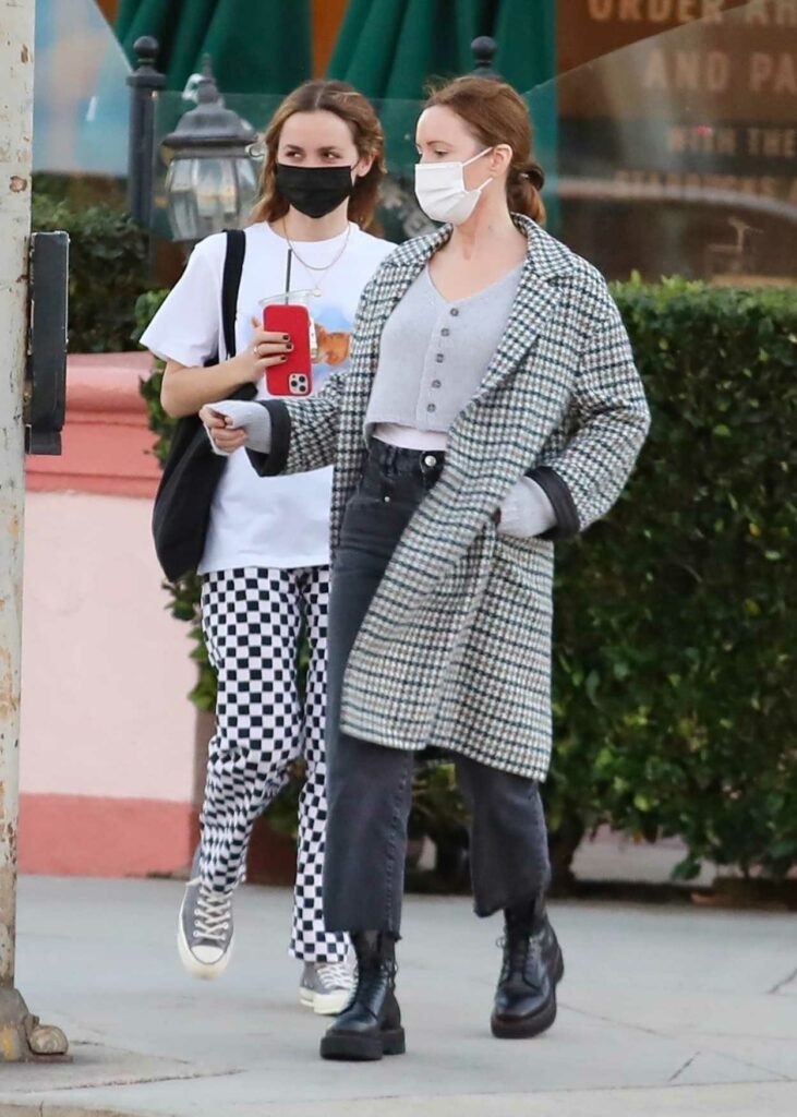 Leslie Mann in a Protective Mask
