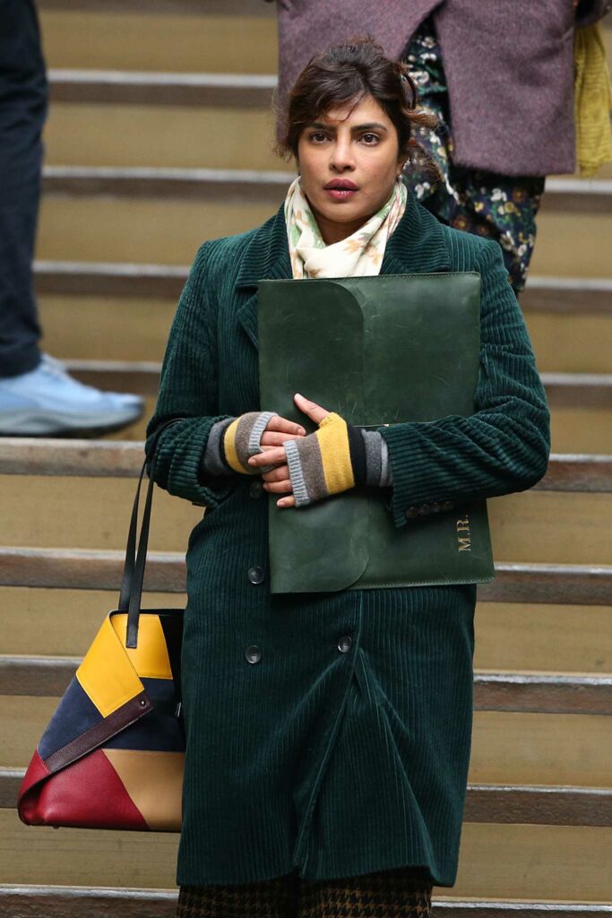 Priyanka Chopra in a Green Coat
