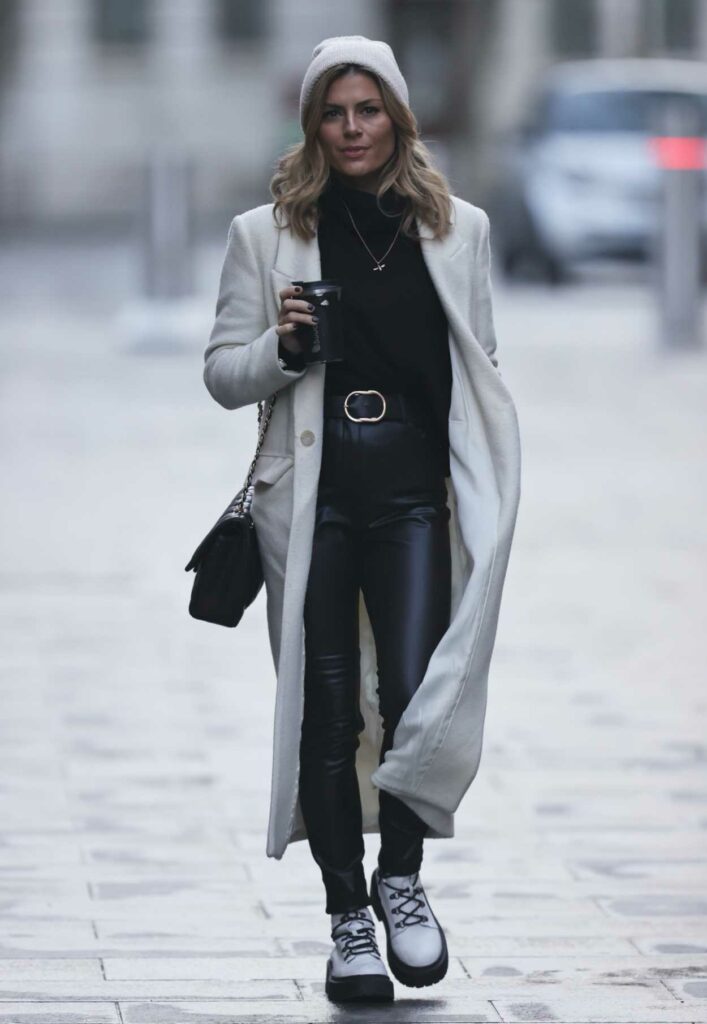 Zoe Hardman in a White Coat