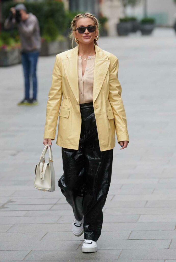 Ashley Roberts in a Yellow Blazer