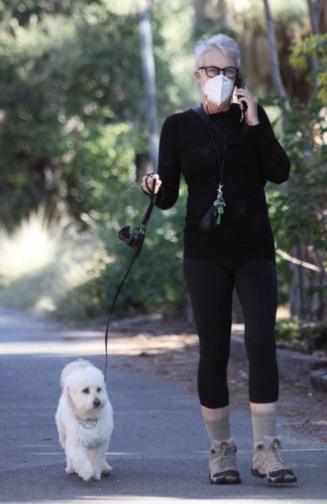Jamie Lee Curtis in a Protective Mask