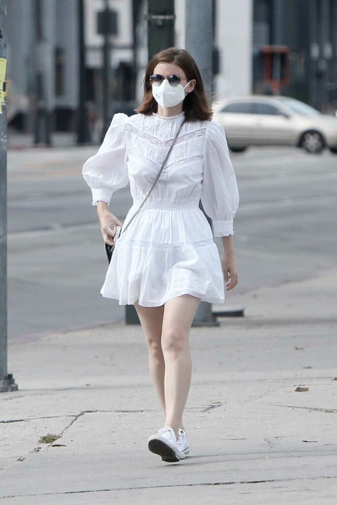 Kate Mara in a White Dress