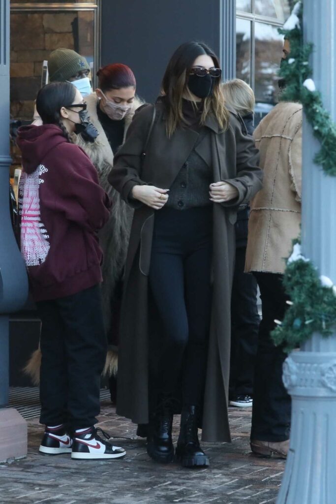Kendall Jenner in an Olive Coat
