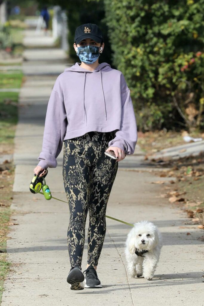 Lucy Hale in a Purple Hoodie