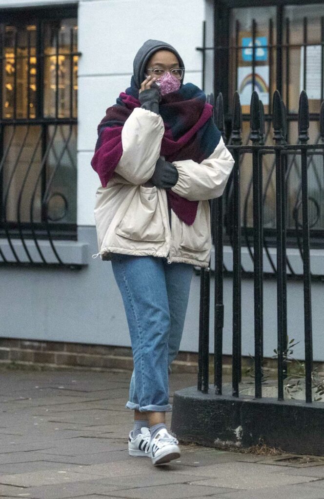 Naomi Ackie in a White Adidas Sneakers