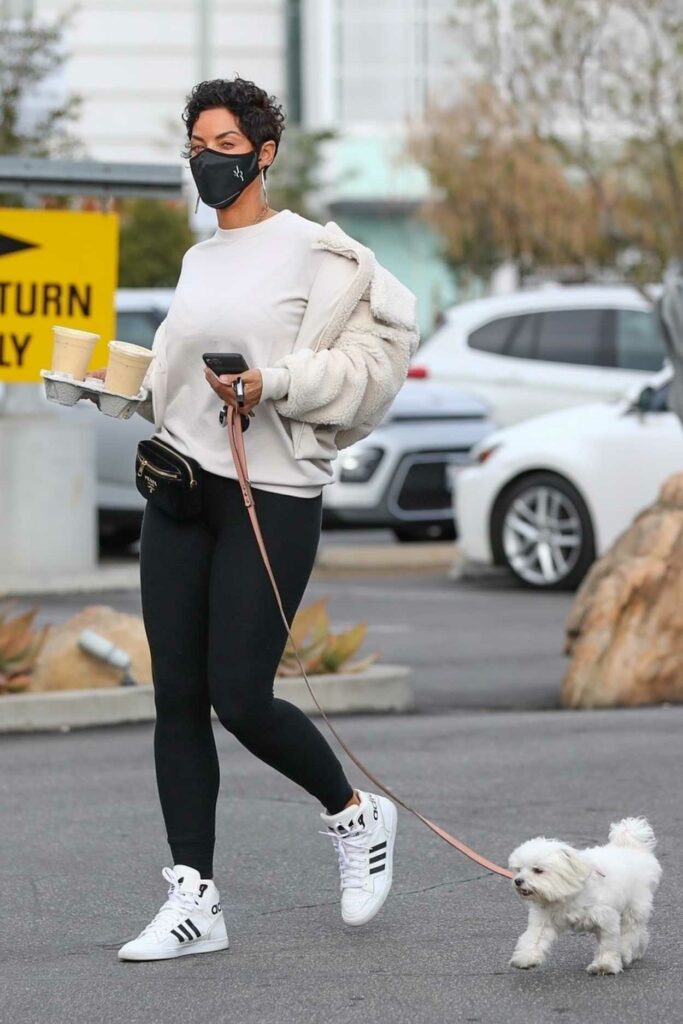 Nicole Murphy in a White Adidas Sneakers