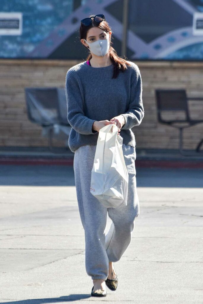Ashley Greene in a Grey Sweatpants
