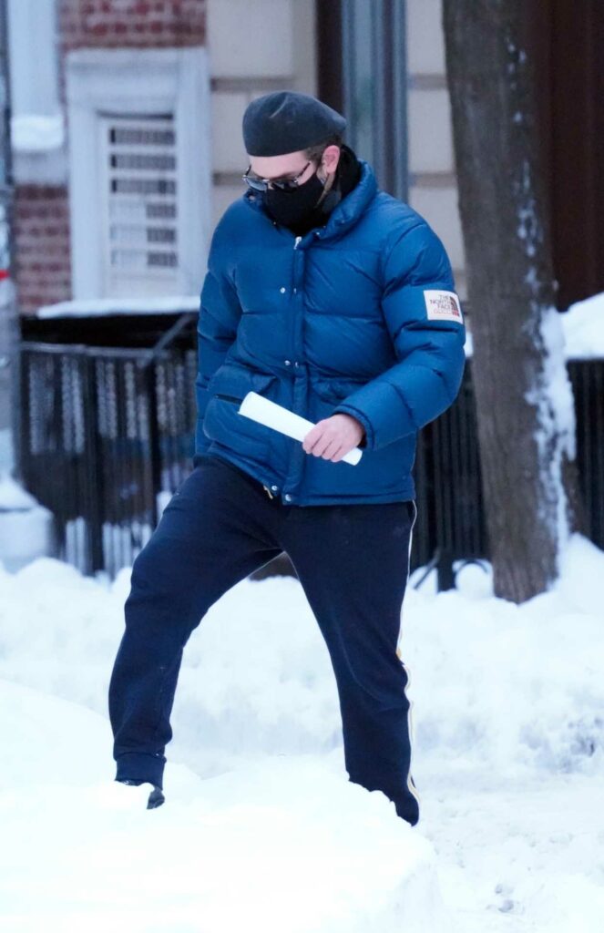Bradley Cooper in a Blue Puffer Jacket