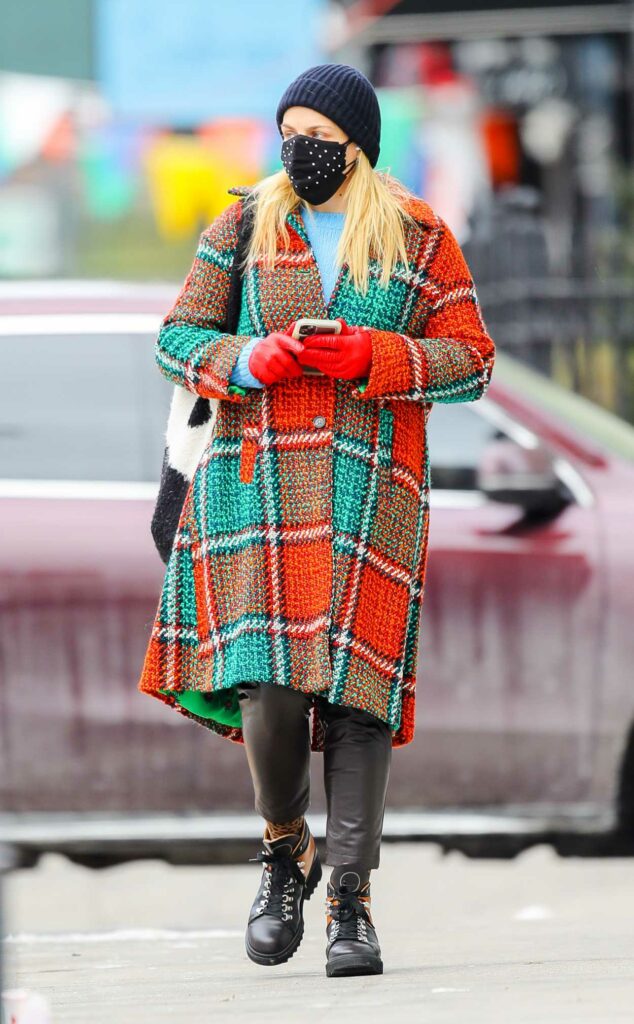 Busy Philipps in a Plaid Coat