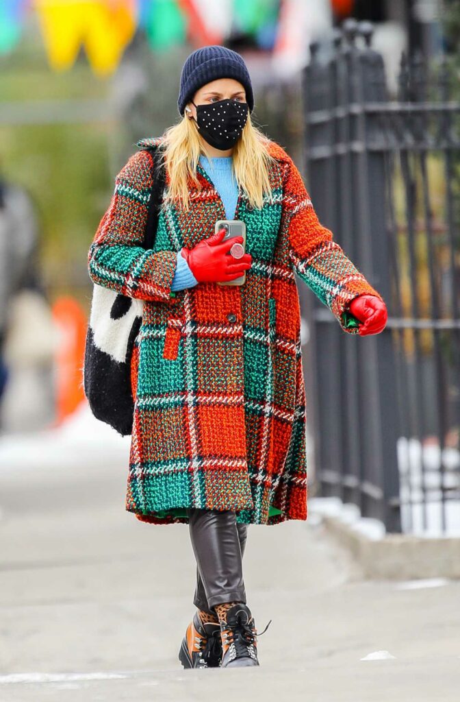 Busy Philipps in a Plaid Coat