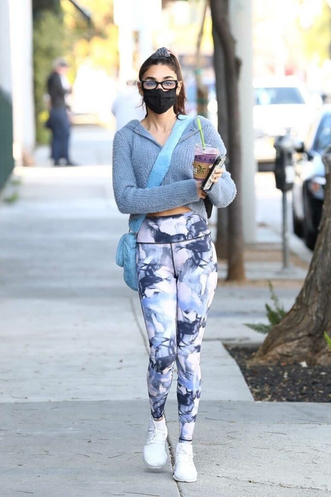 Chantel Jeffries in a Black Protective Mask