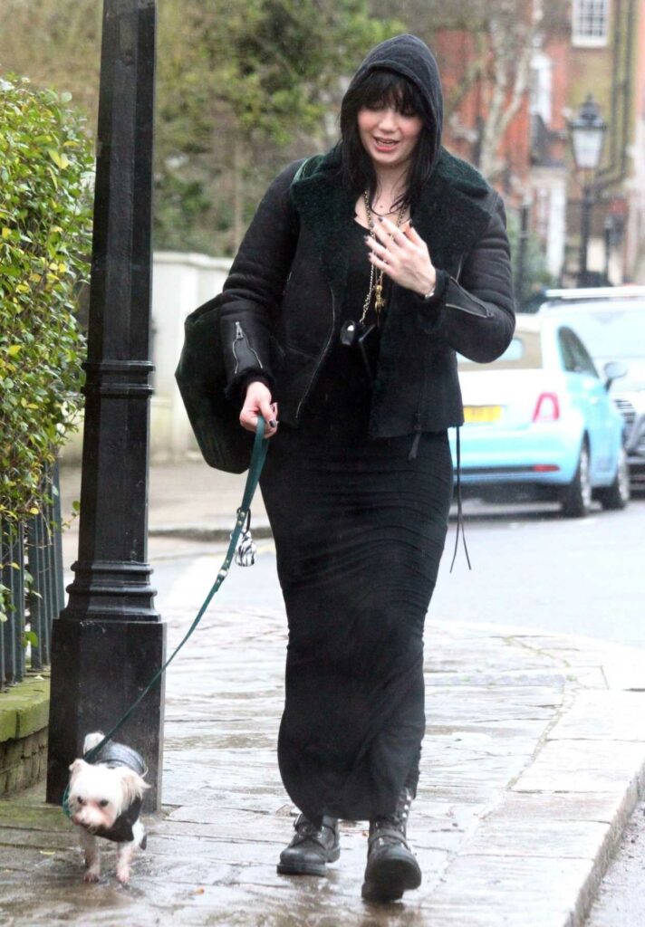 Daisy Lowe in a Black Outfit