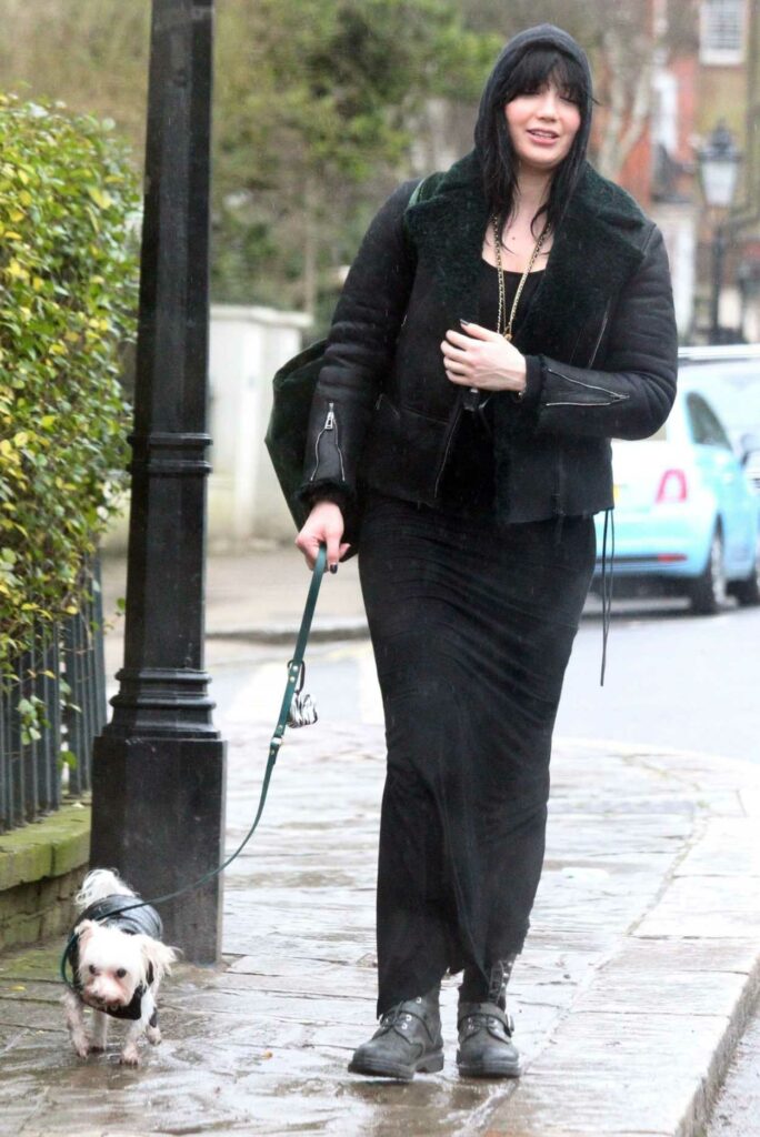 Daisy Lowe in a Black Outfit