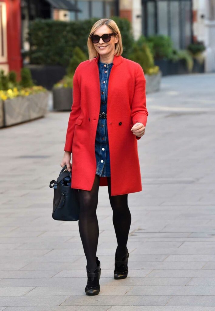 Jenni Falconer in a Red Coat