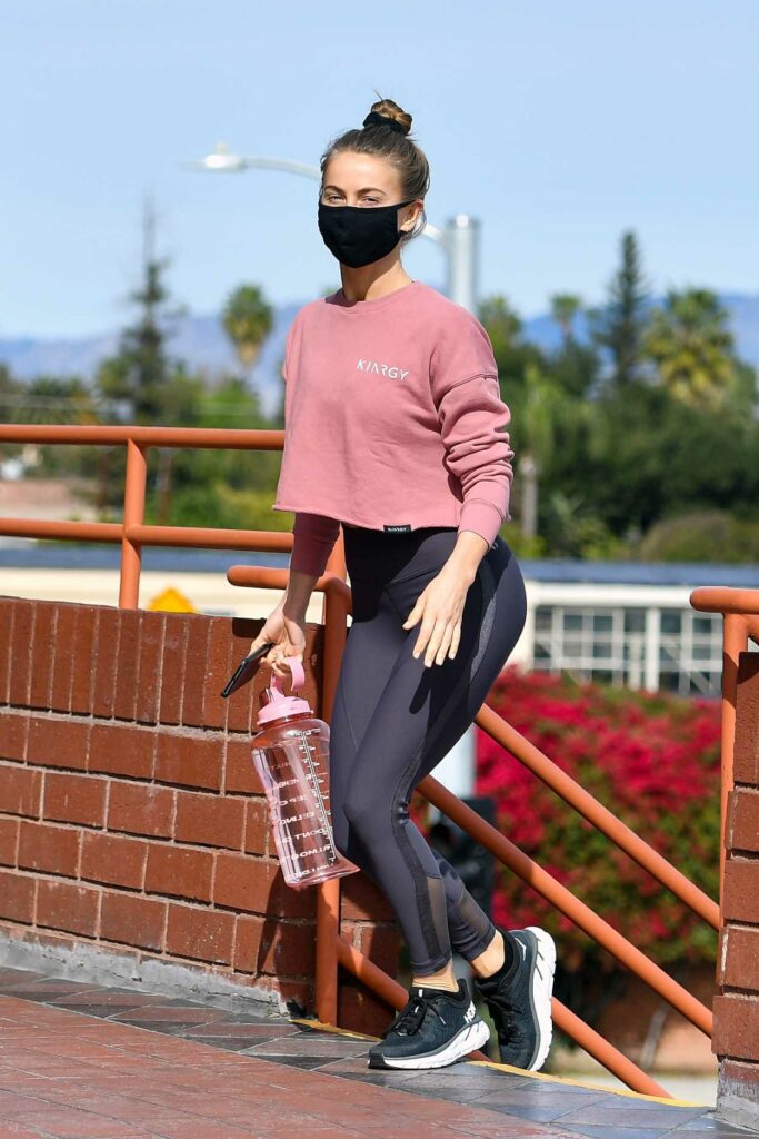 Julianne Hough in a Black Protective Mask