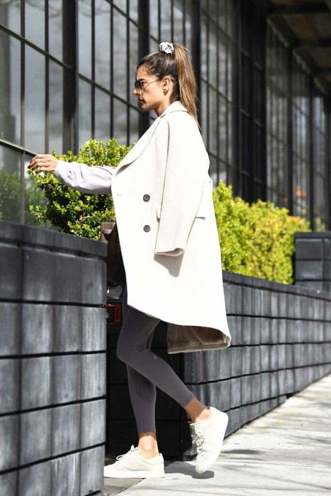 Alessandra Ambrosio in a White Coat