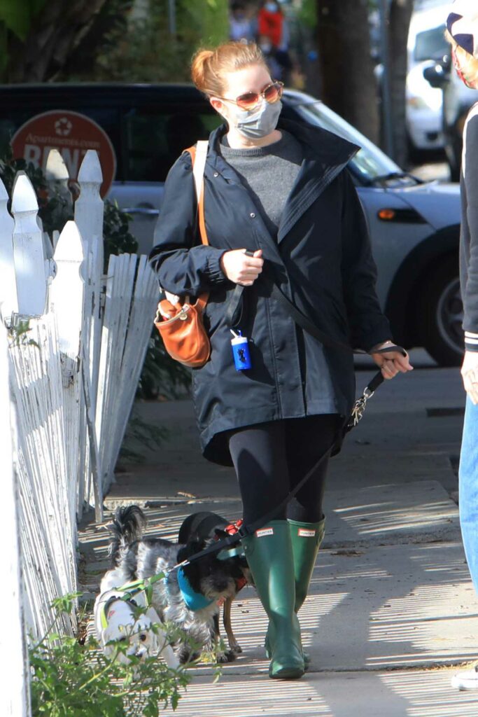 Amy Adams in a Green Rubber Boots