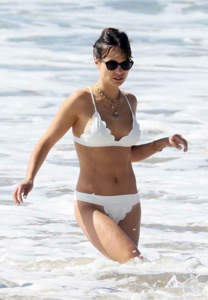 Jordana Brewster in a White Bikini