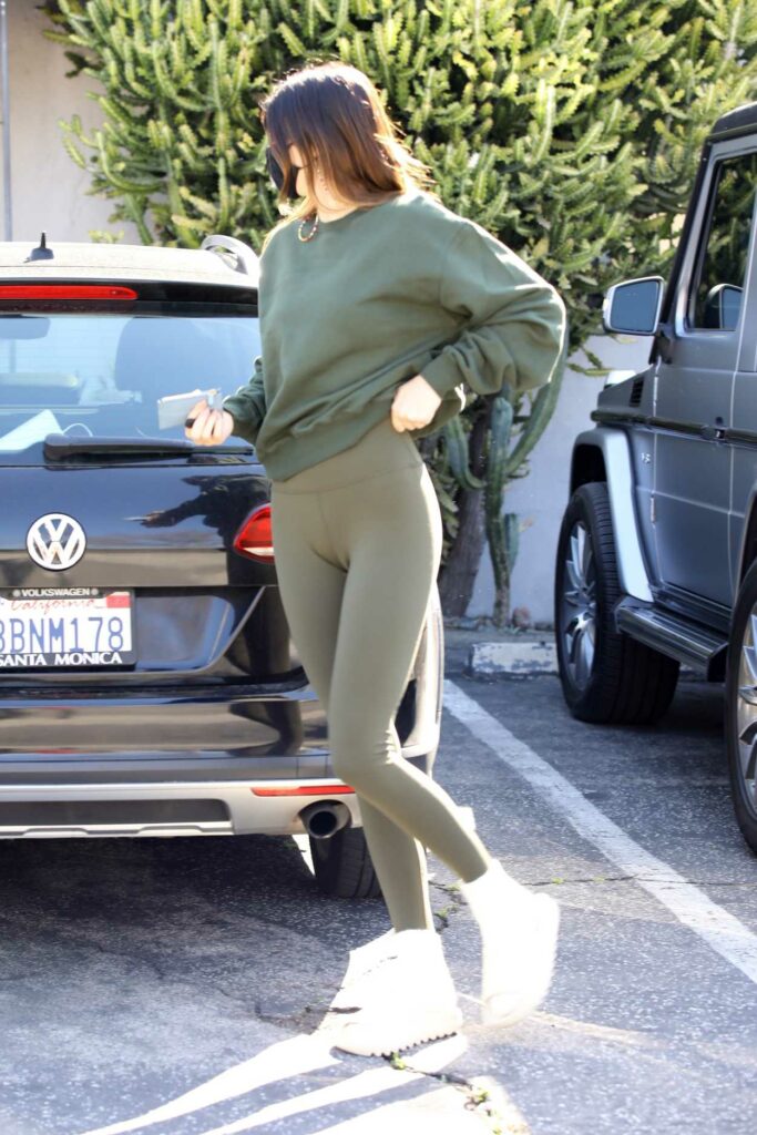 Kendall Jenner in an Olive Leggings