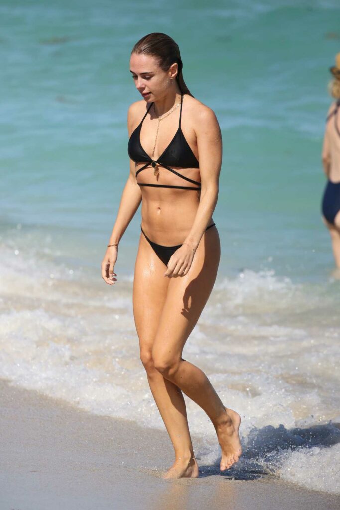 Kimberley Garner in a Black Bikini