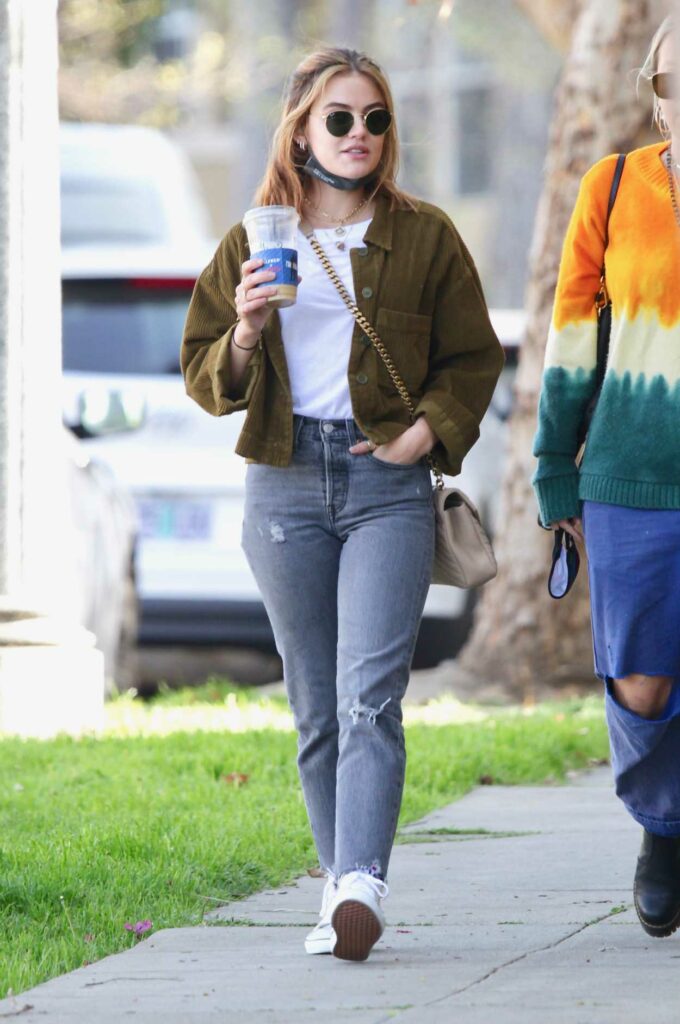 Lucy Hale in a White Sneakers