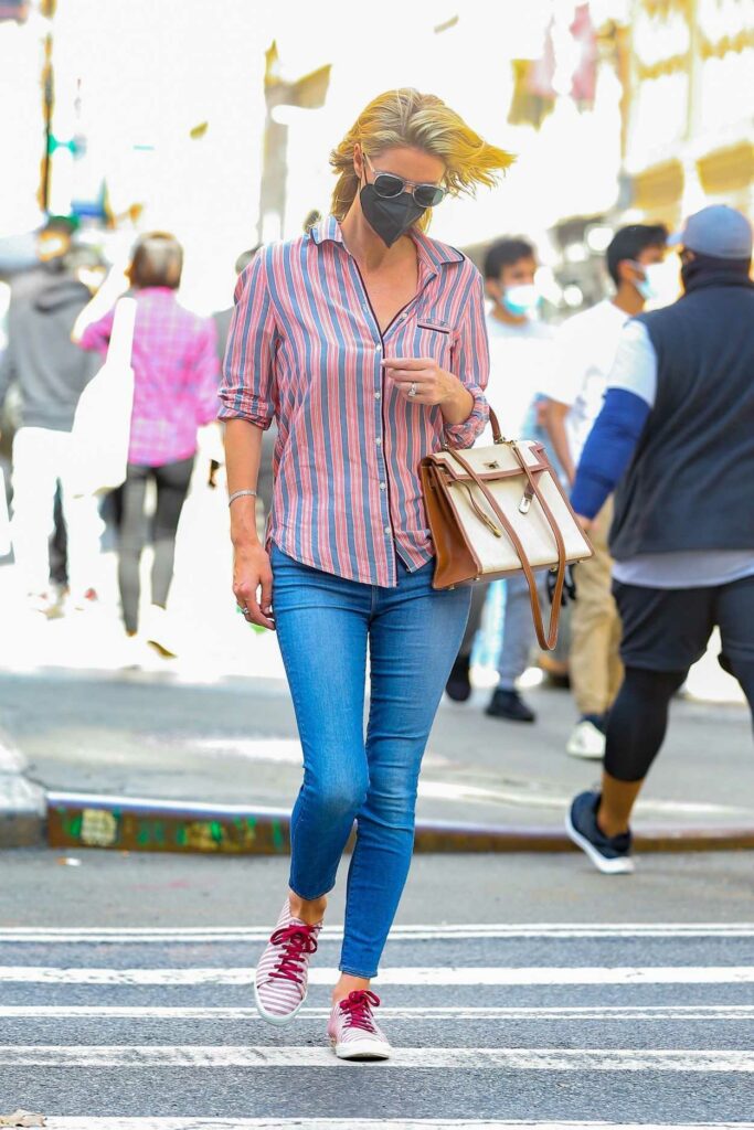 Nicky Hilton in a Striped Shirt