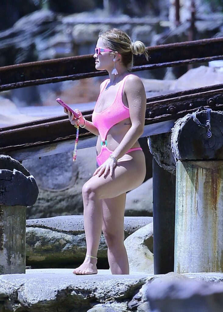 Rita Ora in a Pink Bikini