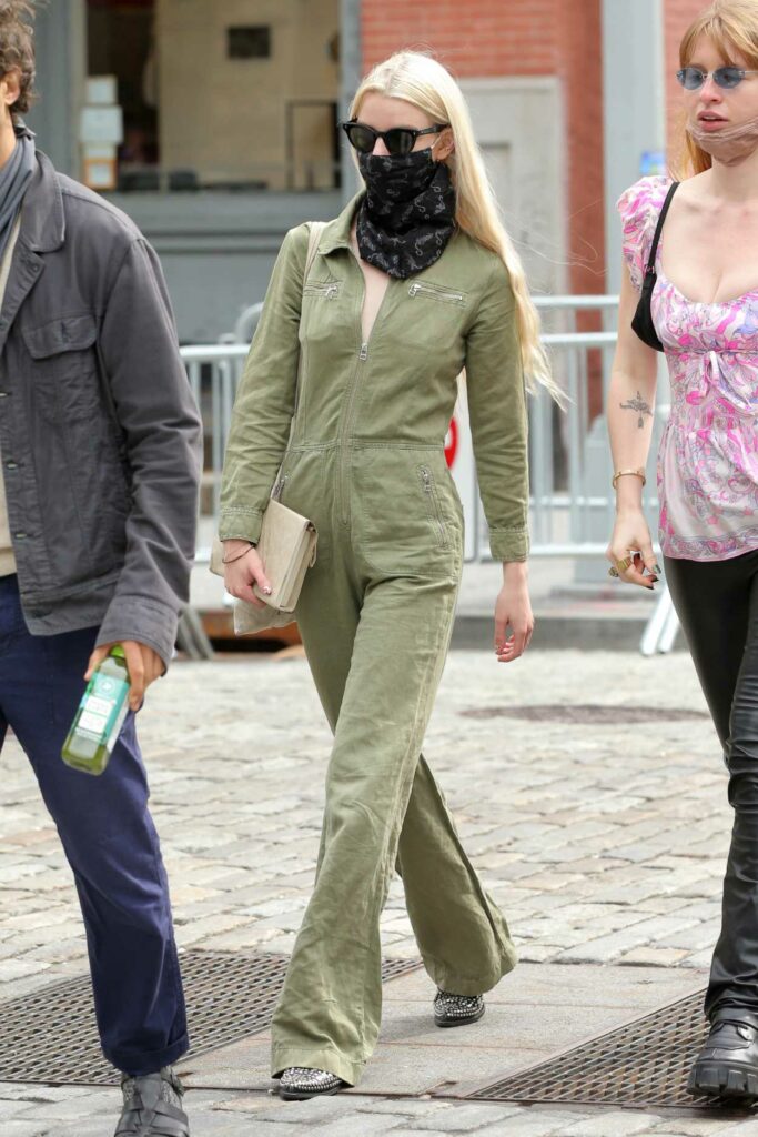 Anya Taylor-Joy in an Olive Jumpsuit
