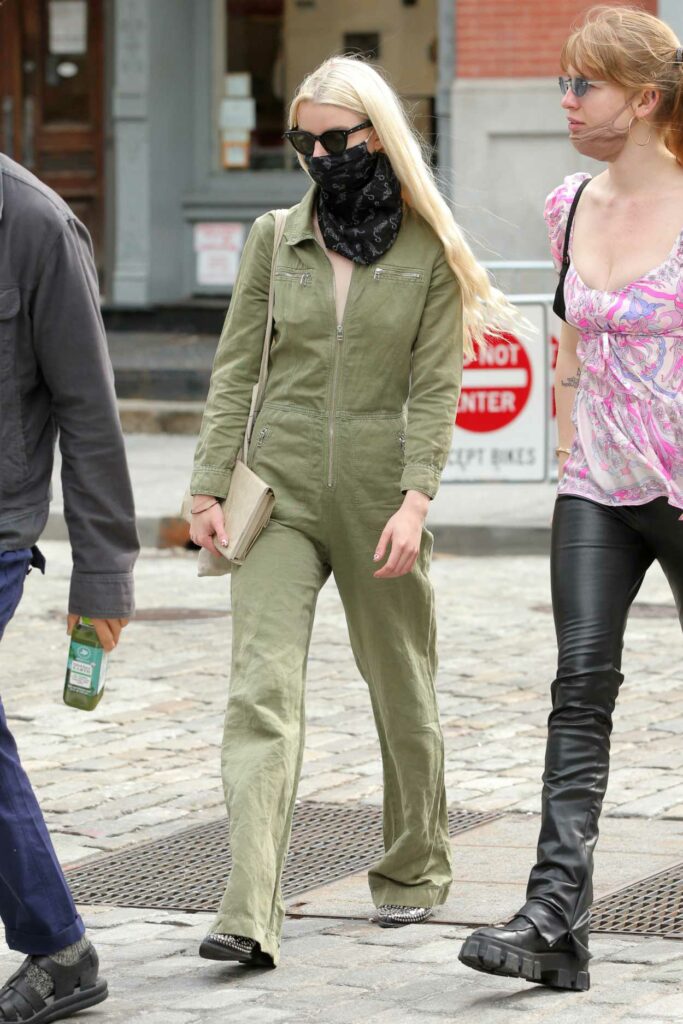 Anya Taylor-Joy in an Olive Jumpsuit