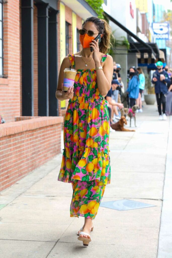 Eiza Gonzalez in a Fruit Print Summer Dress