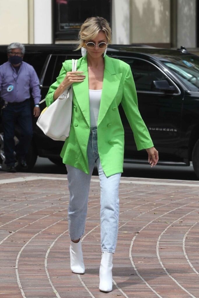Heidi Klum in a Neon Green Blazer