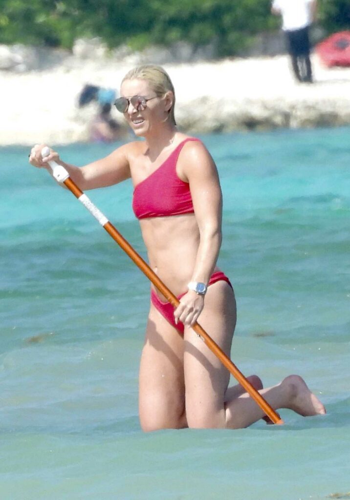 Lindsey Vonn in a Red Bikini