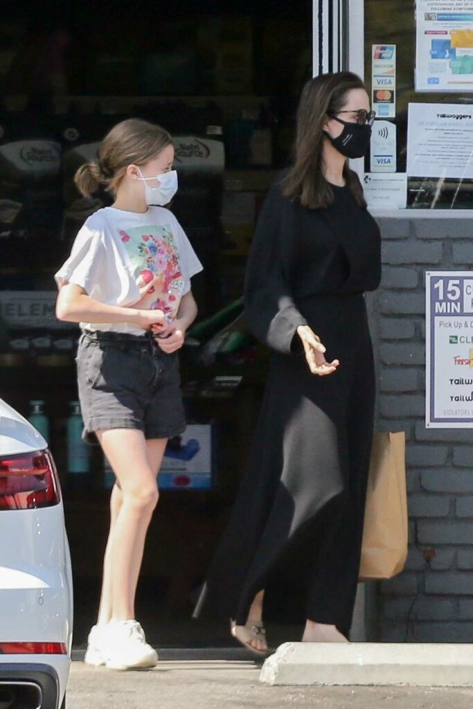 Angelina Jolie in a Black Dress